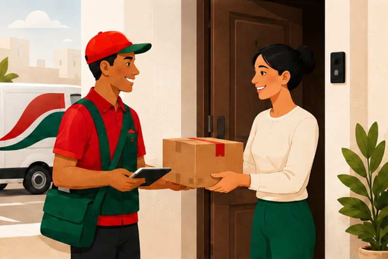 Package pickup - Delivery person at door